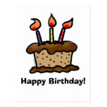 Birthday cake postcard