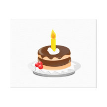 Birthday Cake Stretched Canvas Prints