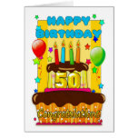 birthday cake with candles - happy 50th birthday cards