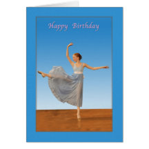 Birthday Card with Ballet Dancer