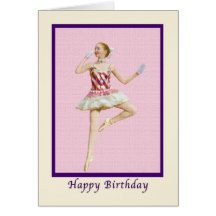 Birthday Card with Ballet Dancer