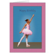 Birthday Card with Ballet Dancer