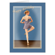 Birthday Card with Ballet Dancer