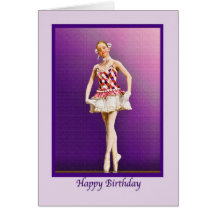 Birthday Card with Ballet Dancer