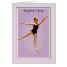 Birthday Card with Ballet Dancer
