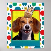Birthday Cupcake - Beagle Print