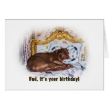 Birthday, Dad, Labrador Retriever Dog, Card