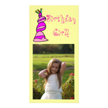 Birthday Girl Customized Photo Card