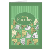 Birthday, Happy Birthday, Cat, Cute Purr Cards