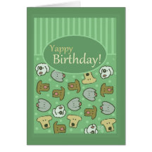 Birthday, Happy Birthday, Dog, Yappy, Cute Greeting Cards