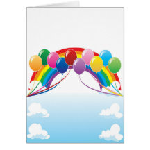 Birthday Party Balloons Greeting Card