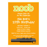 Birthday Party - Funny Noob Gamer Personalized Invites