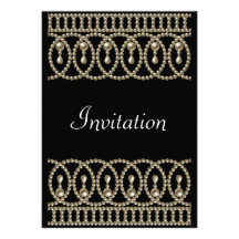 Birthday Party Invitation Black Any Age