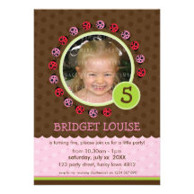 BIRTHDAY PARTY INVITES :: ladybird circle 2P
