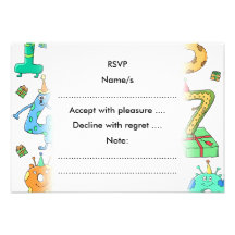 Birthday Party Numbers Custom Invites