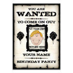 Birthday Party Wanted Invitations