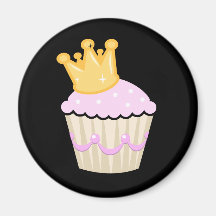Birthday Princess Cupcake Magnets