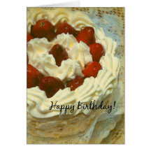 Birthday Strawberry Cake Cards