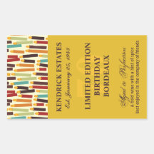 Birthday Wine Label - Gold Sticker