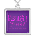 Birthdays Christmas Parties : Beautiful Friend Personalised Necklace