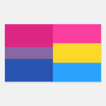 Bisexual/pansexual flag stickers
