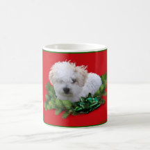 Bishon Frise Pup Holiday Mug
