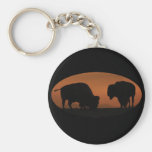 Bison Sunset Key Chain