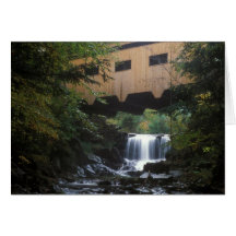 Bissell Covered Bridge, Mill Brook Charlemont MA Greeting Card