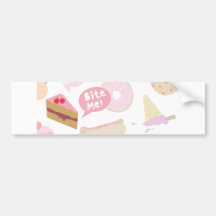 Bite me, Love cake Bumper Sticker