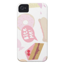 Bite me, Love cake iPhone 4 Covers