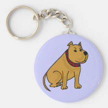 BL- Funny Pitbull Cartoon Keychain