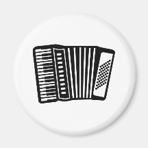 Black Accordion Fridge Magnet