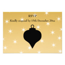 Black and Gold Colour Christmas Design. Personalised Announcement