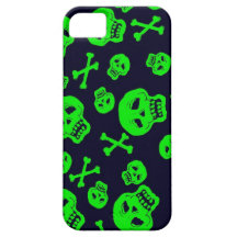Black and Green Skulls case for iPhone 5 iPhone 5 Cases