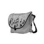 black and grey musical notes commuter bags
