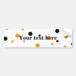 Black and orange Halloween polka dots Bumper Stickers