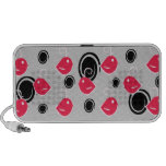 black and pink bird pattern speaker speakers