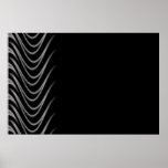 Black and Silver Flames Print
