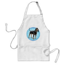 Black and Tan cartoon Apron