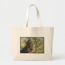 Black and Tan Coonhound Canvas Bag