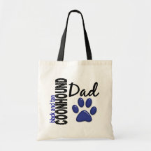 Black And Tan Coonhound Dad 2 Tote Bags