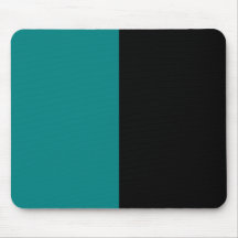 Black and Teal Split Color Scheme Mousepad