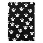 Black and White Animal Paw Print Pattern. Cover For The iPad Mini