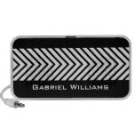 Black and white arrows personalise custom speakers