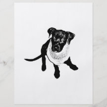 Black and White Black Lab Puppy image Personalized Flyer