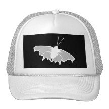 Black and White Butterfly Design. Hats