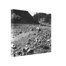 Black And White Creek Canvas Print