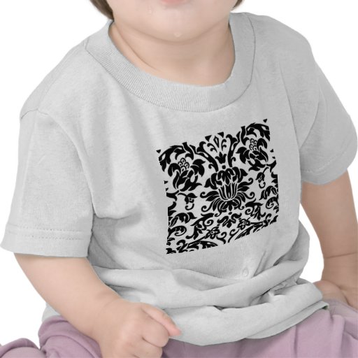 Black and White Damask T Shirt