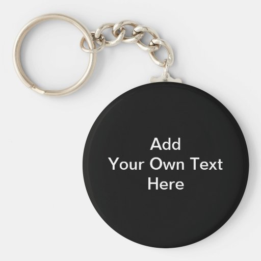 Black and White design, custom text. Keychains