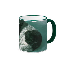 Black and white dog coffee mug